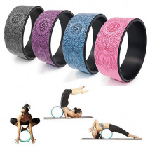 Vòng Tập Yoga Khung Nhựa ABS Bọc Cao Su PU Cao Cấp - Vòng Yoga Giãn Cơ Họa Tiết Hoa Văn